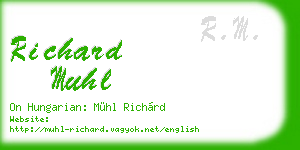 richard muhl business card