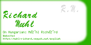 richard muhl business card